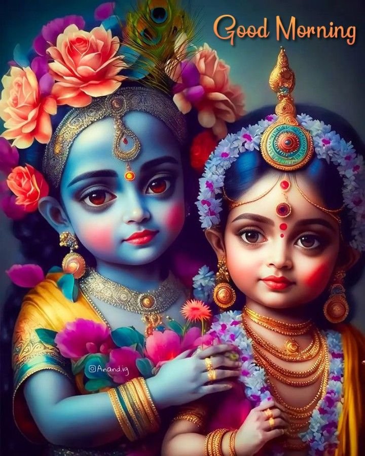 Good Morning Radha Krishna images