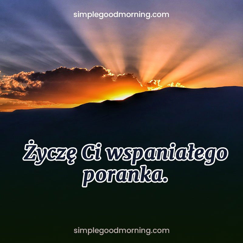 Good Morning in Polish Images